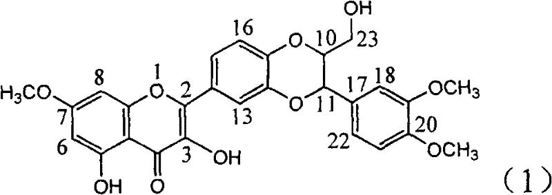 Application of dimethyl dehydrated silybin in preparing medicaments for treating virus hepatitis B