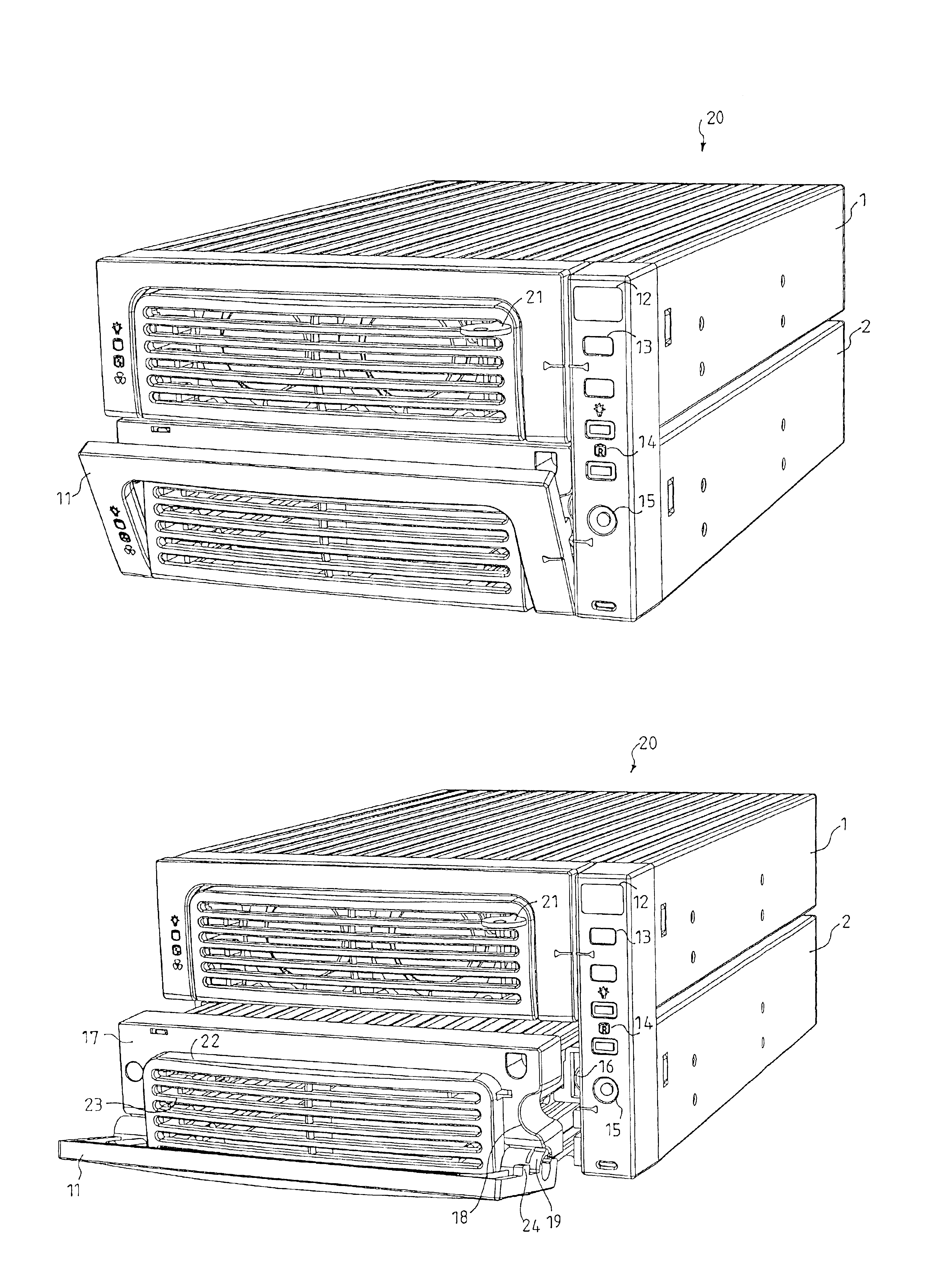 Automated disk-ejection apparatus and disk array having the same