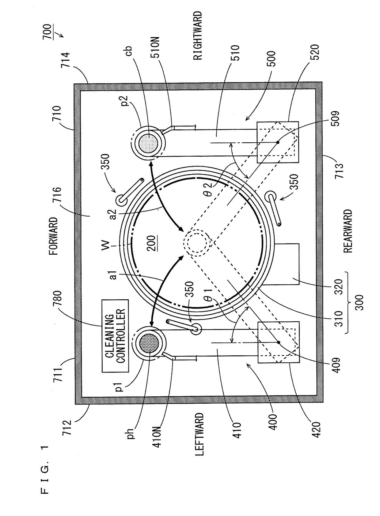 Substrate cleaning device, substrate processing apparatus and substrate cleaning method