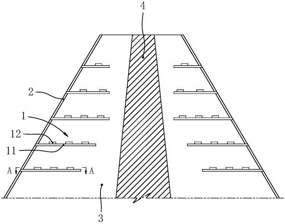 Earthquake-resistant structure for dam crest of high earth-rock dam and construction method of earthquake-resistant structure