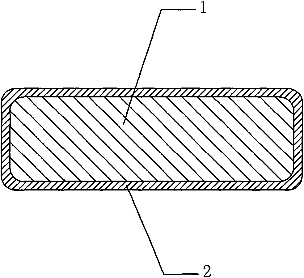 Class-155 acetal flat enamelled copper wire and method of producing same