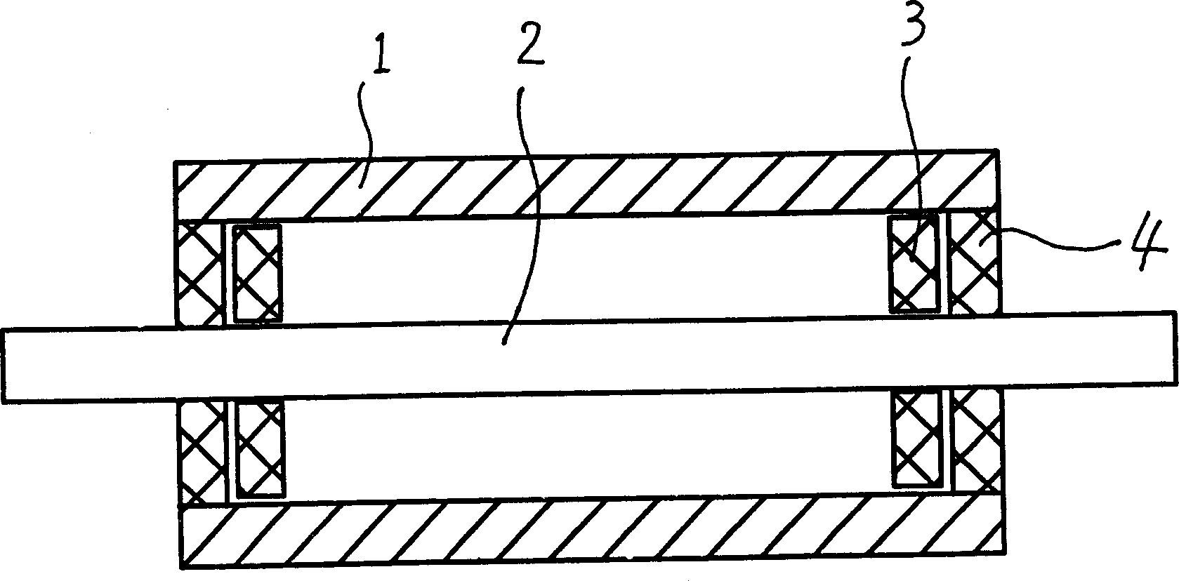 Compound material support roller and preparation method thereof