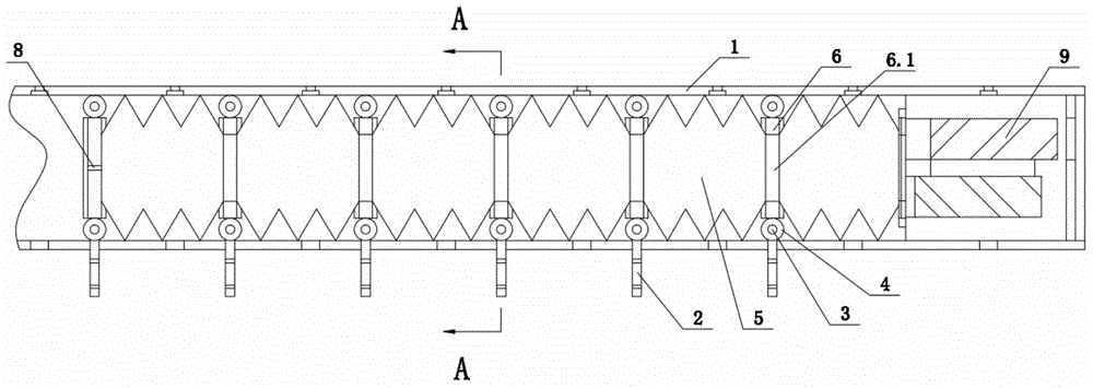 One-way roller limit folding pneumatic curtain bracket