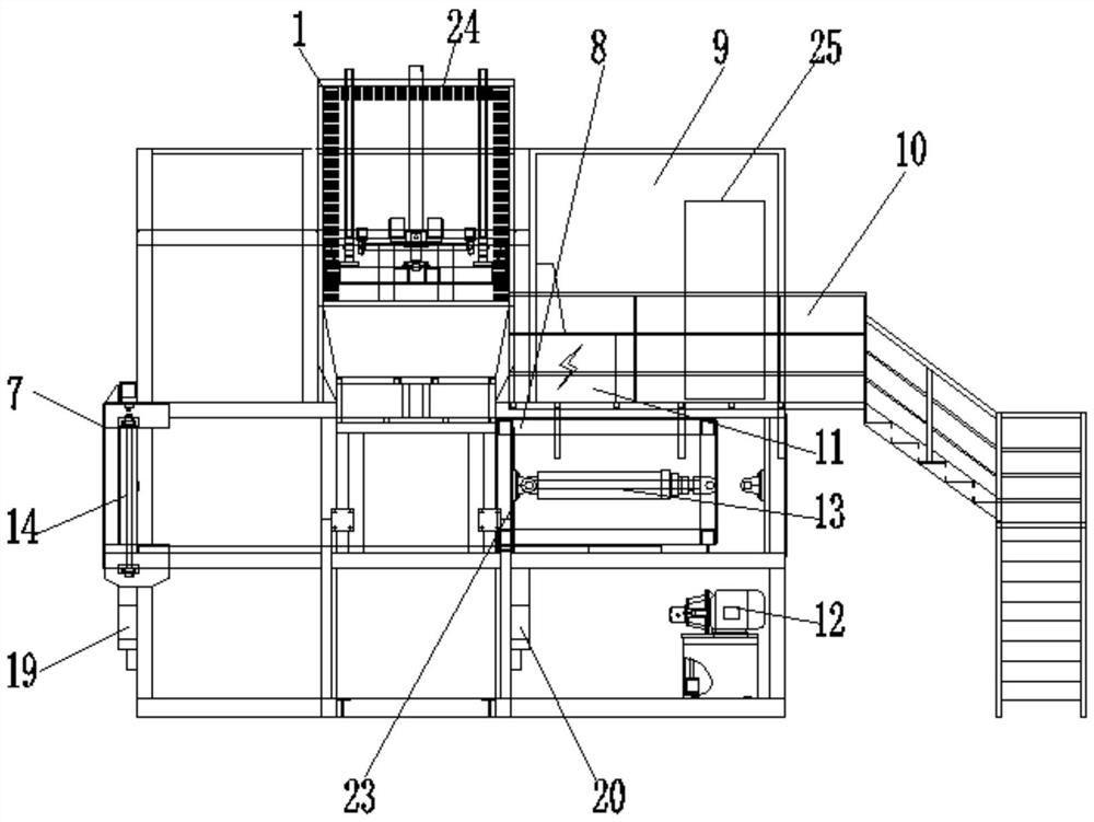 Vertical garbage compression station for environmental protection