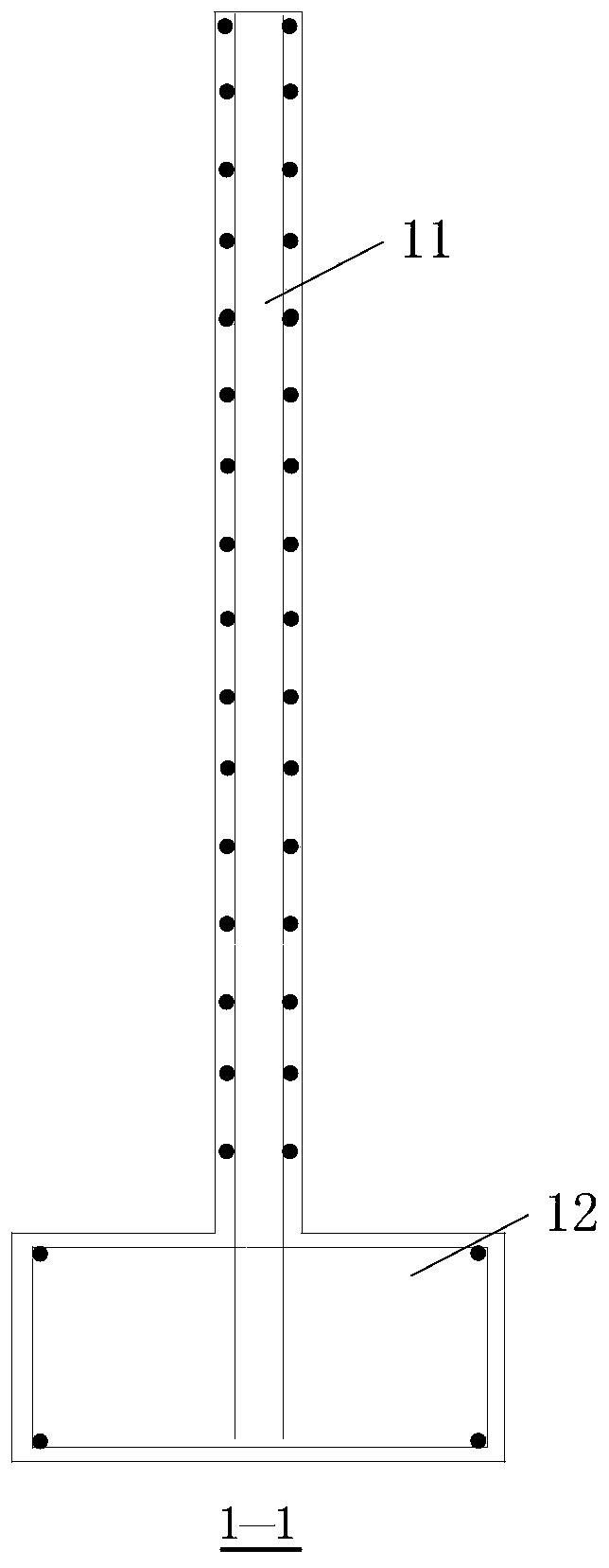 A kind of inner spring self-resetting concrete shear wall