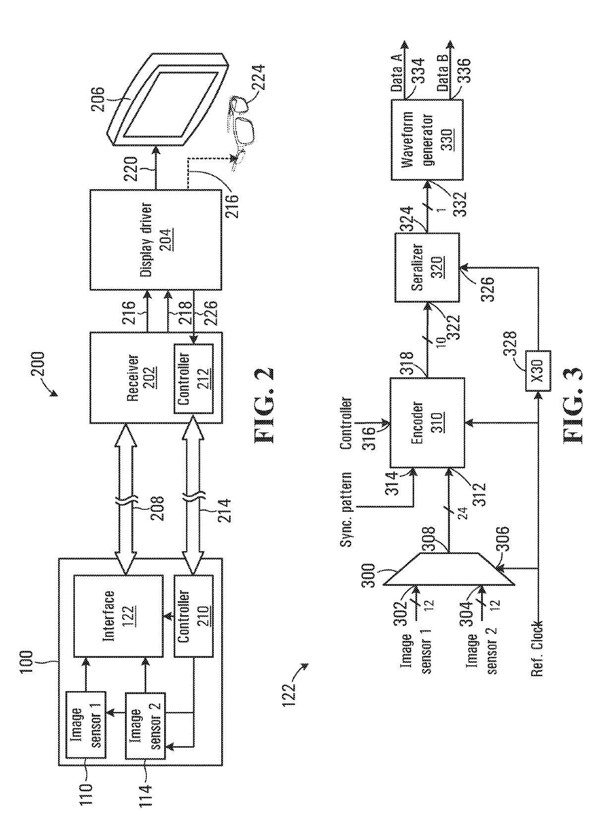 Method and apparatus for transmitting images captured by first and second image sensors