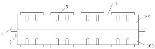 Integrated multi-station LC type optical fiber adapter