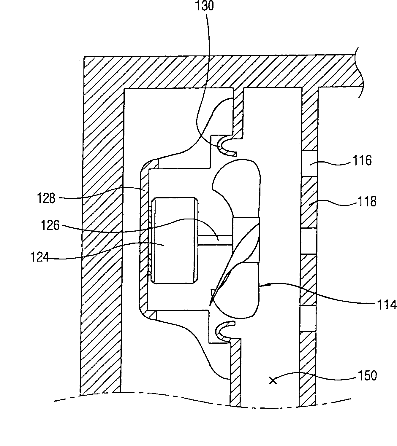 Cooling air blowing device of refrigerator