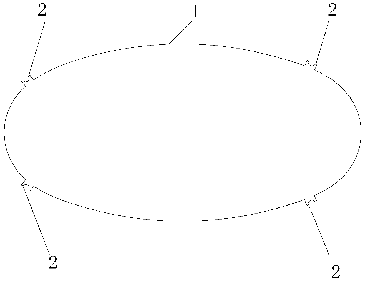 Material side line positioning method for automobile testing silencer end cover composite molding mold