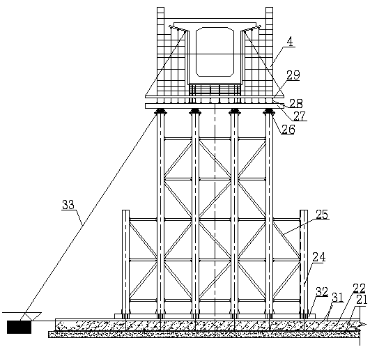 Construction support device and construction method for bridge adjacent to business line