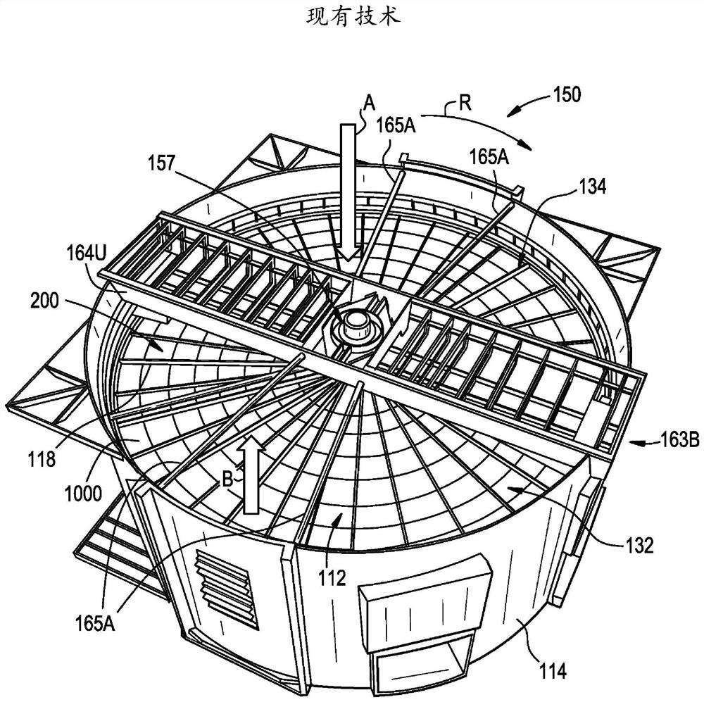 Thin support structure for rotary regenerative heat exchanger