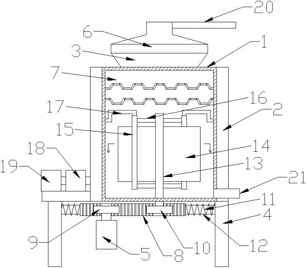 Feed processing dryer capable of stirring in positive and negative rotation mode