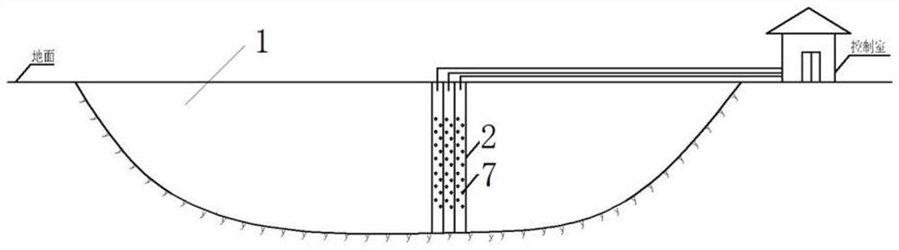 Underground cut-off wall with adjustable combined well gate