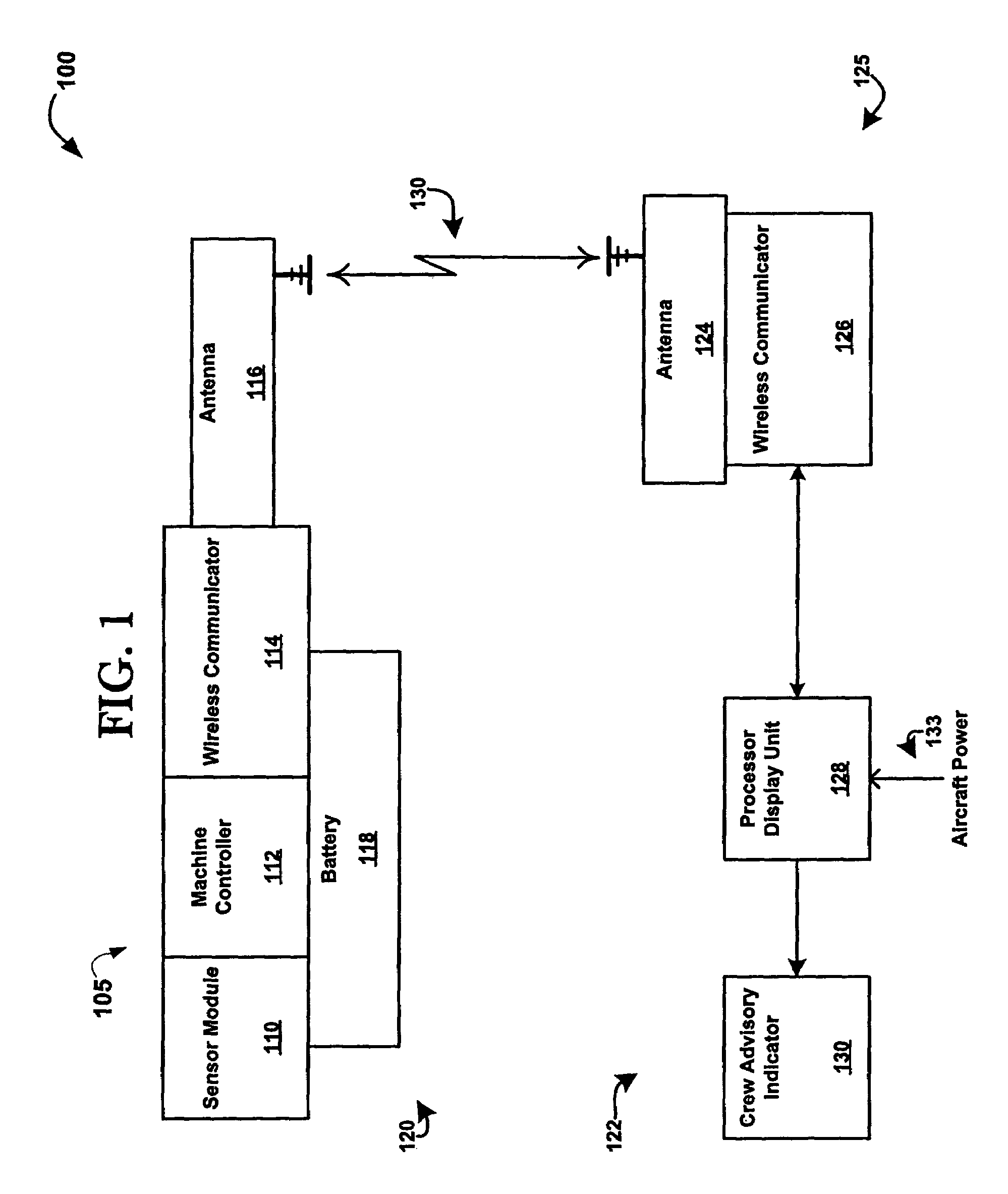 Wireless blade monitoring system and process