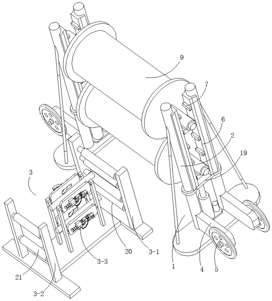 A cable rack for synchronous laying of multi-strand cables