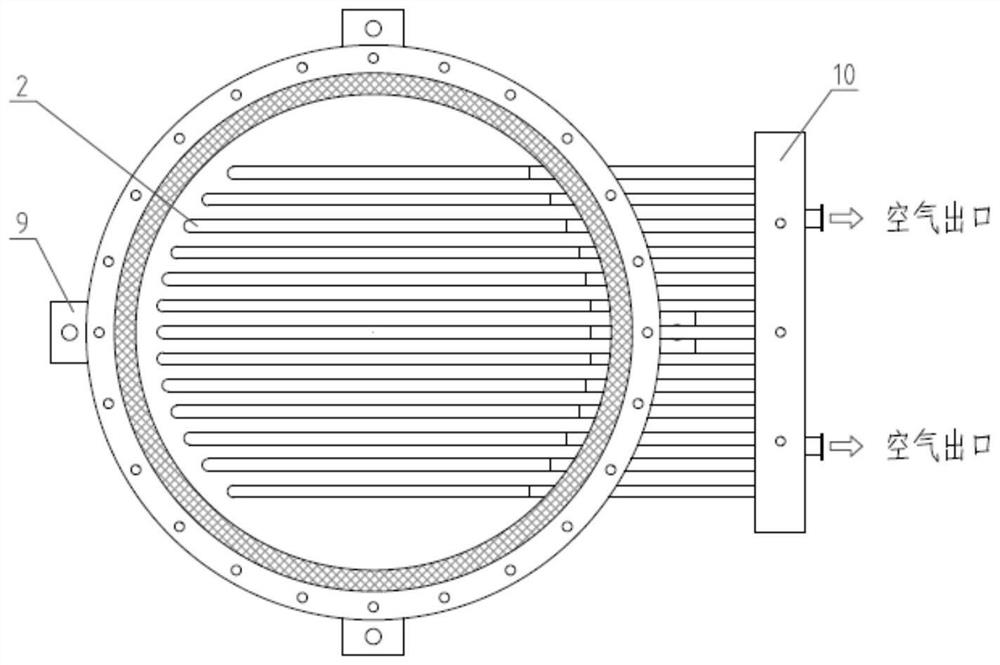 Pressure-bearing type coal gas air preheater