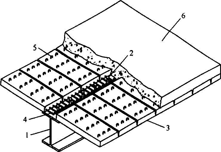Steel-concrete folding plate combined beam