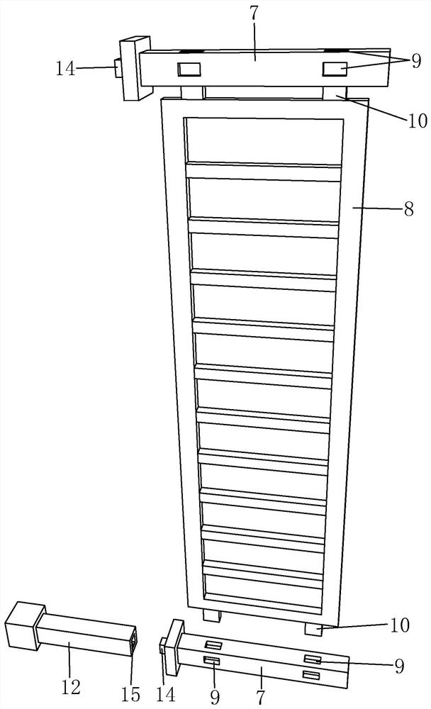 Combined house eave tent structure and construction method thereof