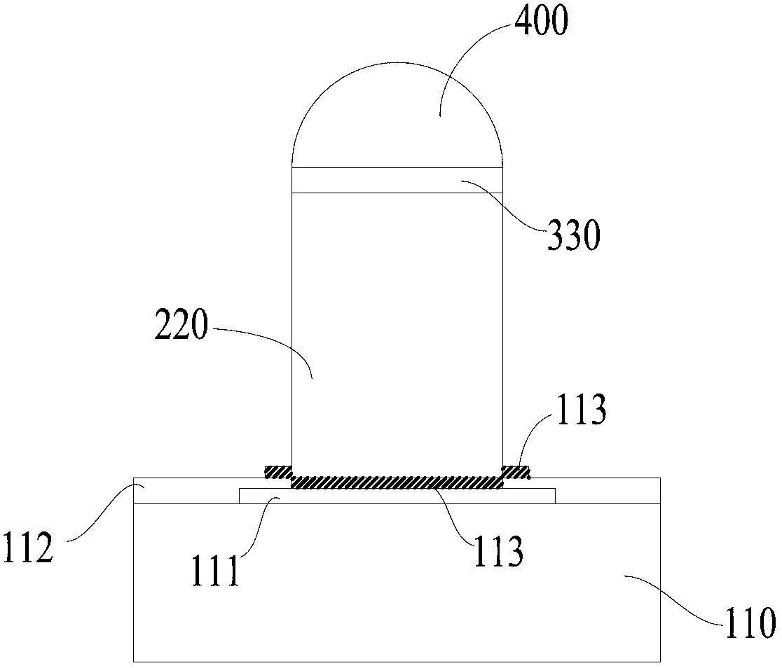 Step-type micro convex point structure and preparation method thereof