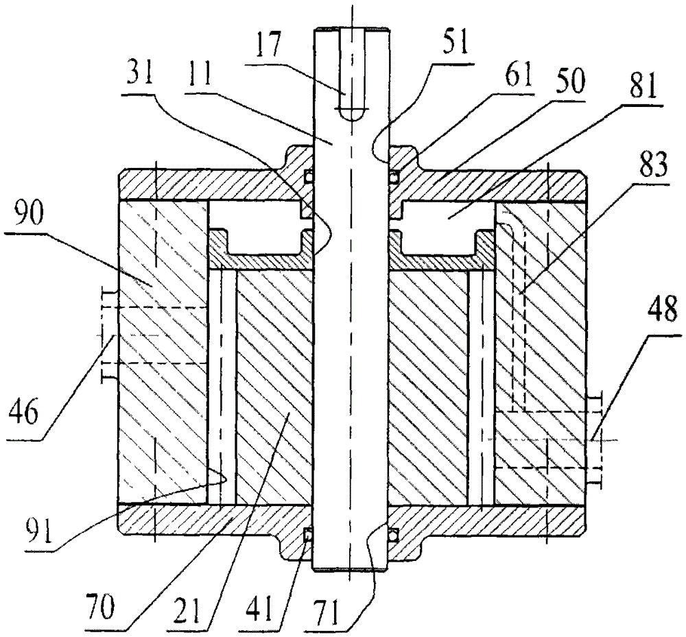 A self-balancing gear pump with internal and external threads