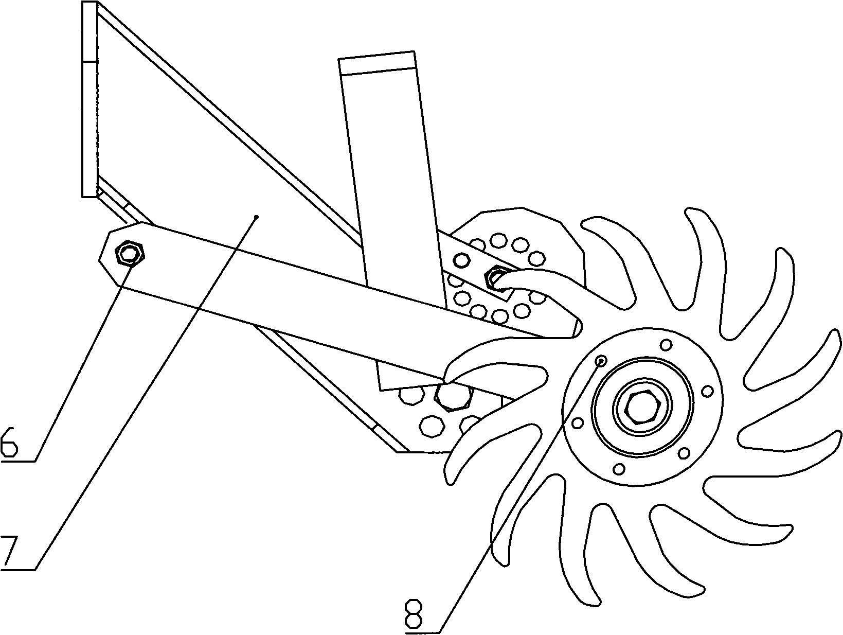 Profiling claw type floating stubble, grass cleaning mechanism