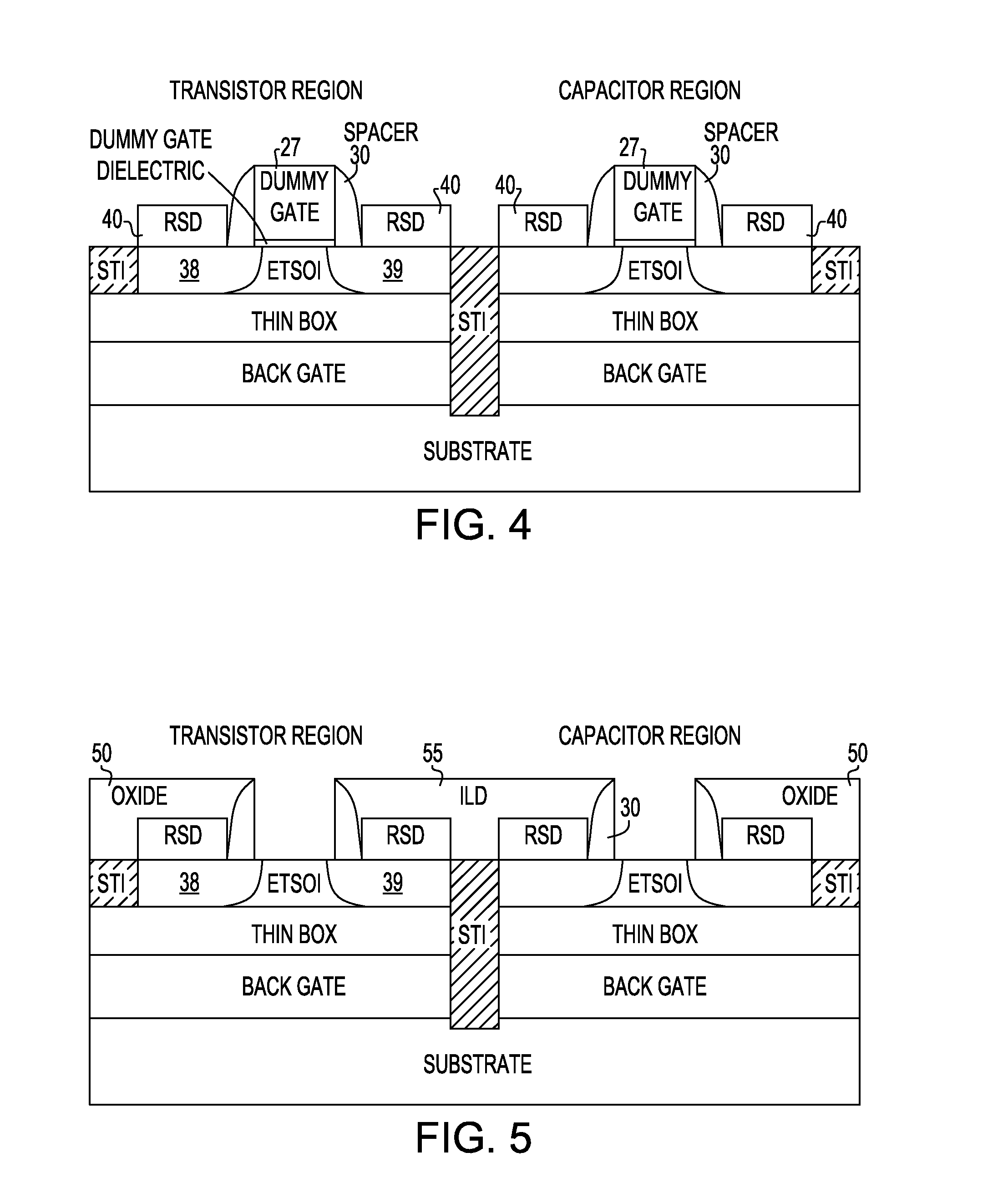 Method and Structure For Forming On-Chip High Quality Capacitors With ETSOI Transistors