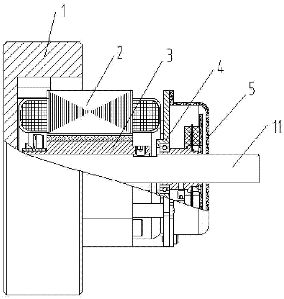 A stator and rotor split motor for sewing machine