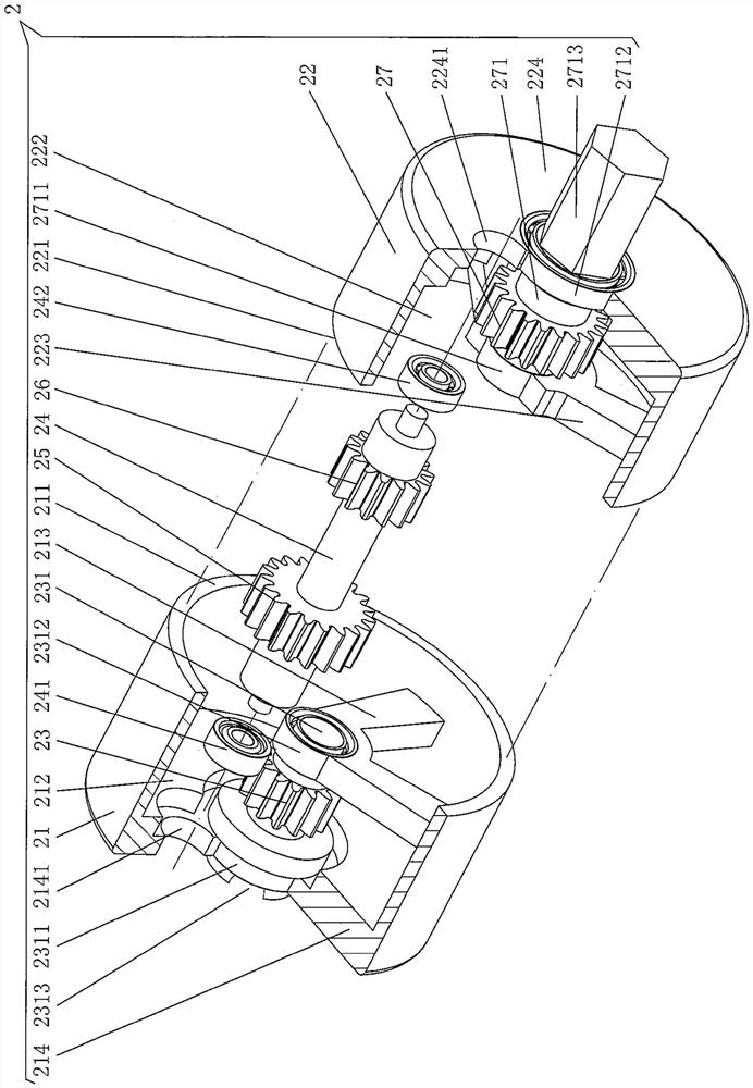 Magnetic transmission manual driving device used for shutter with built-in hollow glass