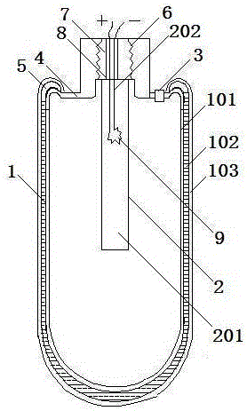Disposable carbon fiber gas blasting device and manufacturing method thereof