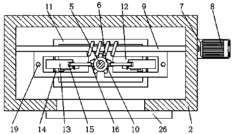 An adjusting mechanism of a ceramic calcining device