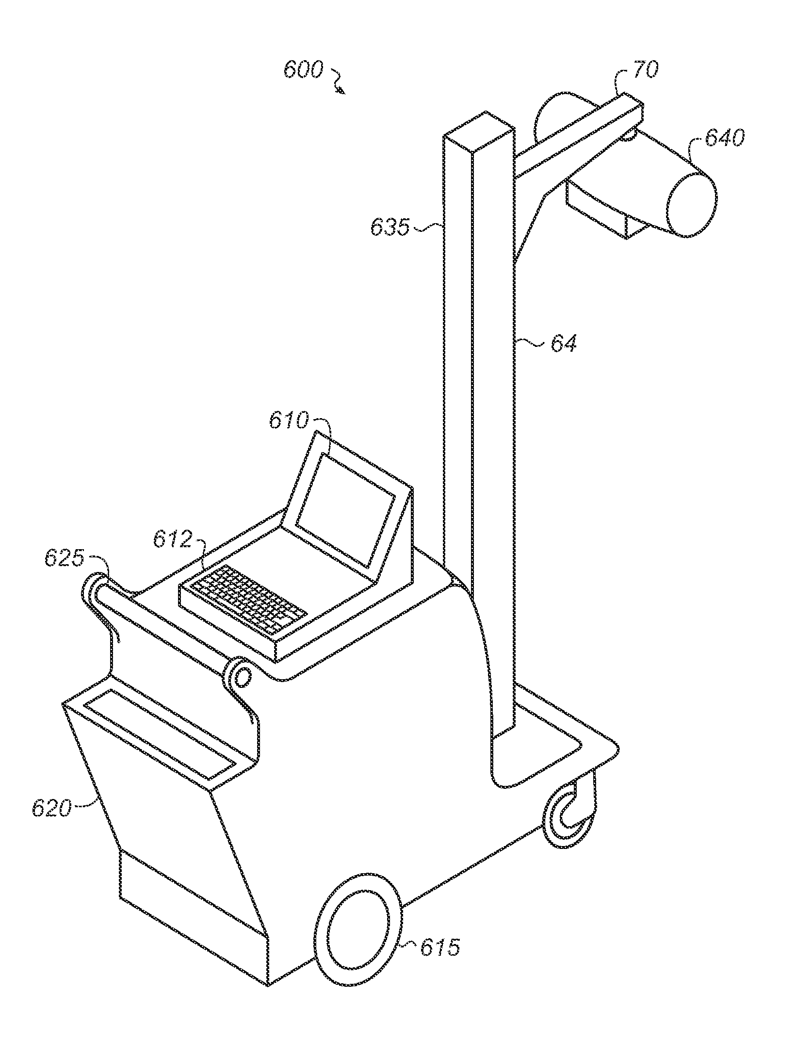 Counterweight for mobile x-ray device