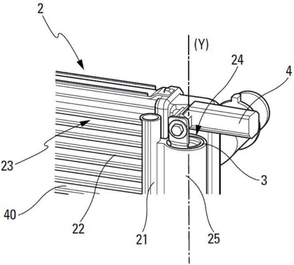 Attachment device for heat exchanger