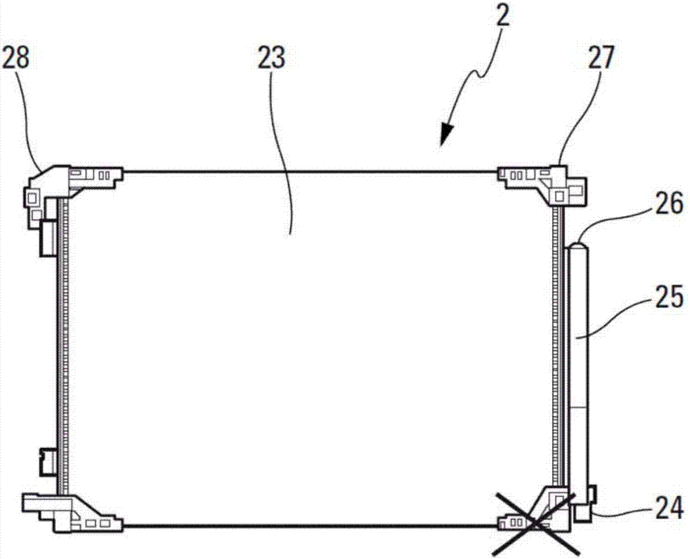 Attachment device for heat exchanger