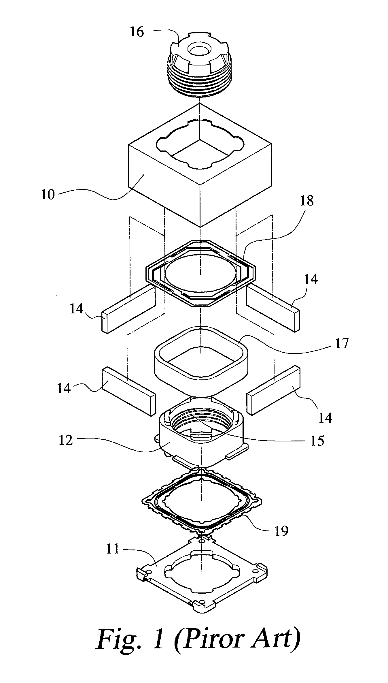 Magnet holding structure of auto-focus module