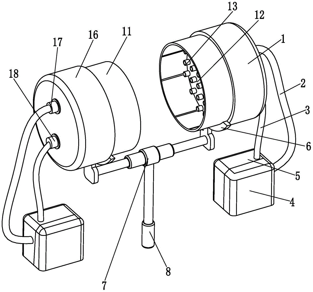 A double-nozzle type grab top beam lubricating machine