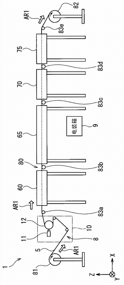 Coating apparatus and coating-film forming system