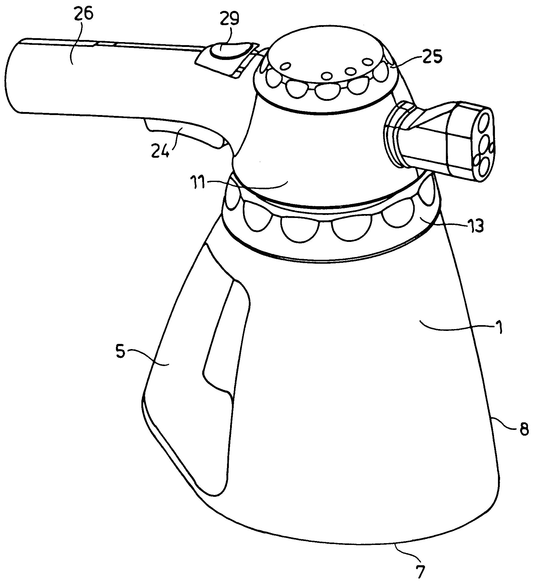 Spraying device