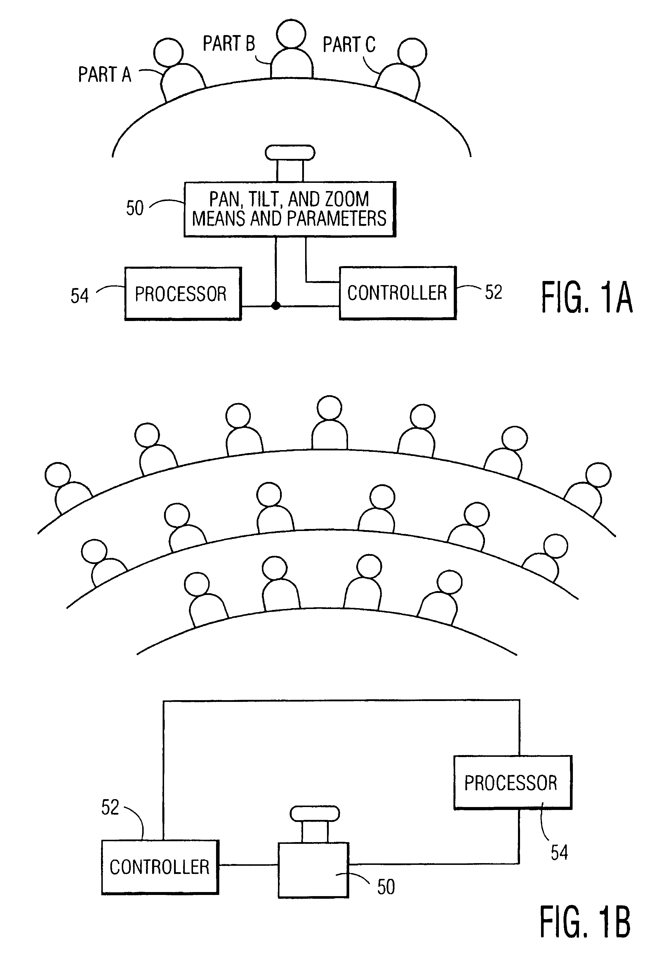 Conferencing system and method for the automatic determination of preset positions corresponding to participants in video-mediated communications