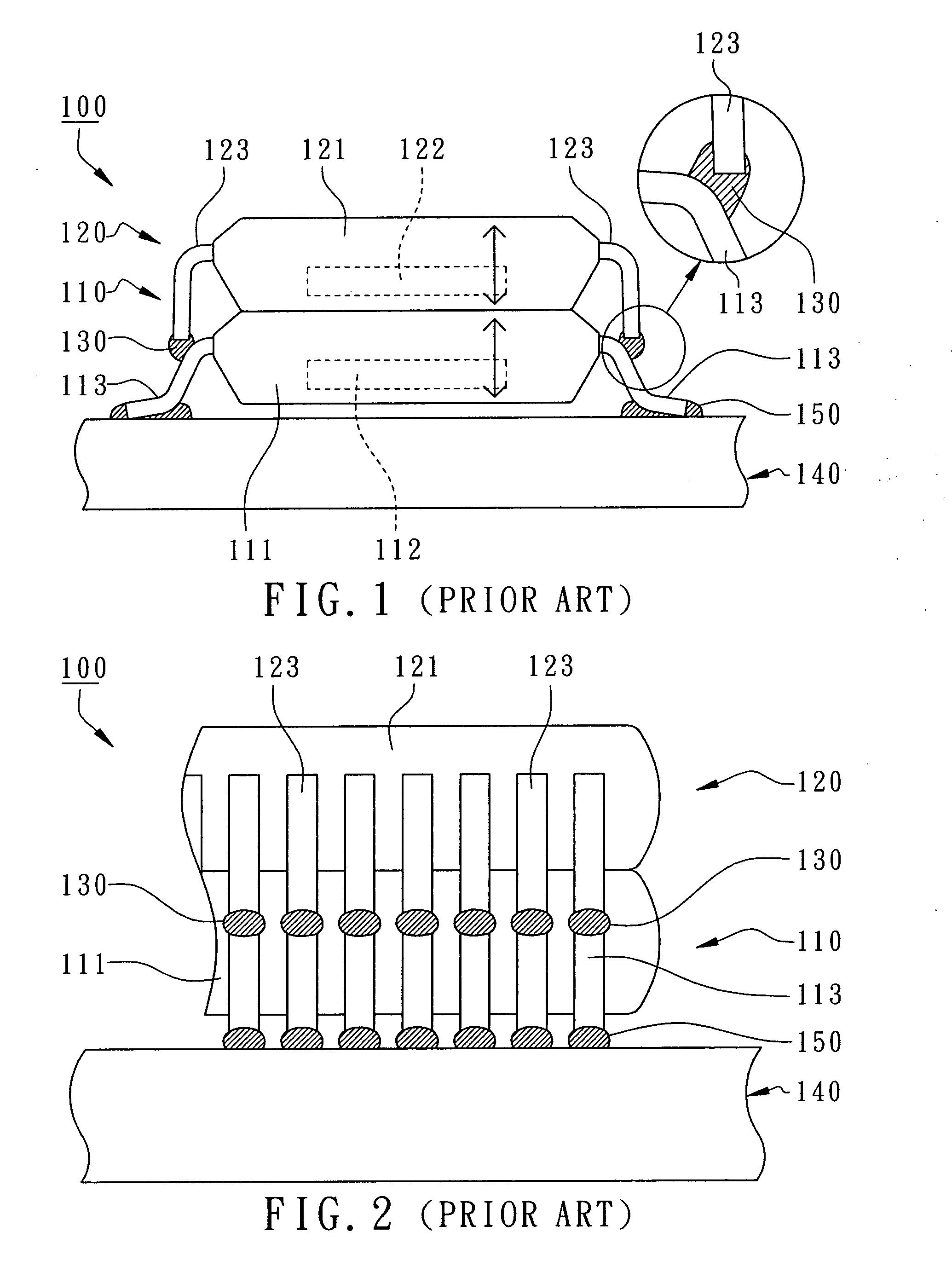 POP (Package-On-Package) device encapsulating soldered joints between externals leads