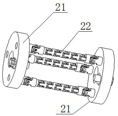 Mechanical structure of pipeline dredging robot