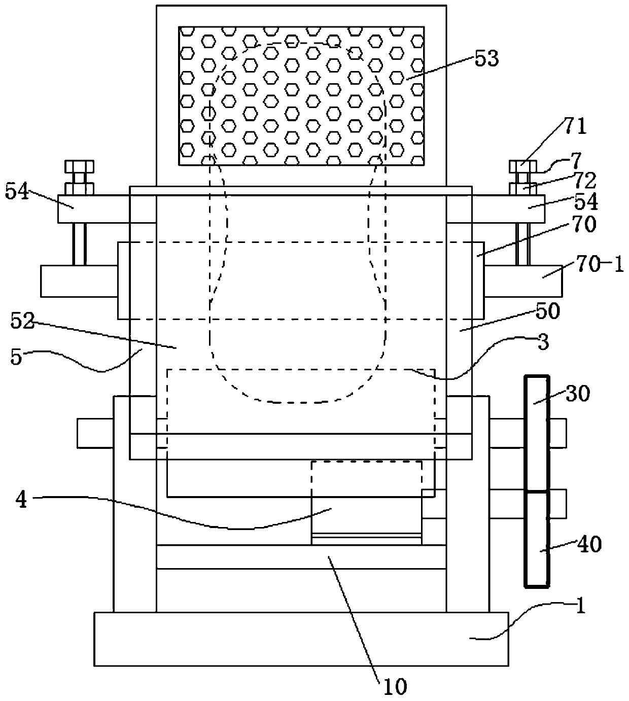 A car tire deburring device