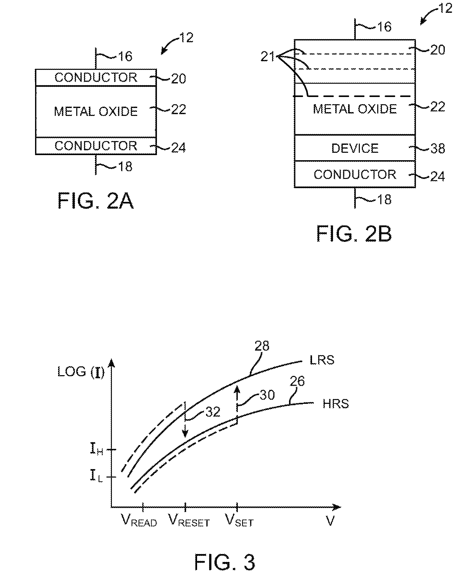 Methods for forming resistive switching memory elements by heating deposited layers