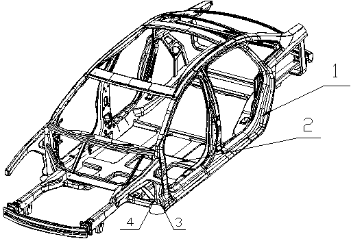 Integral car body frame