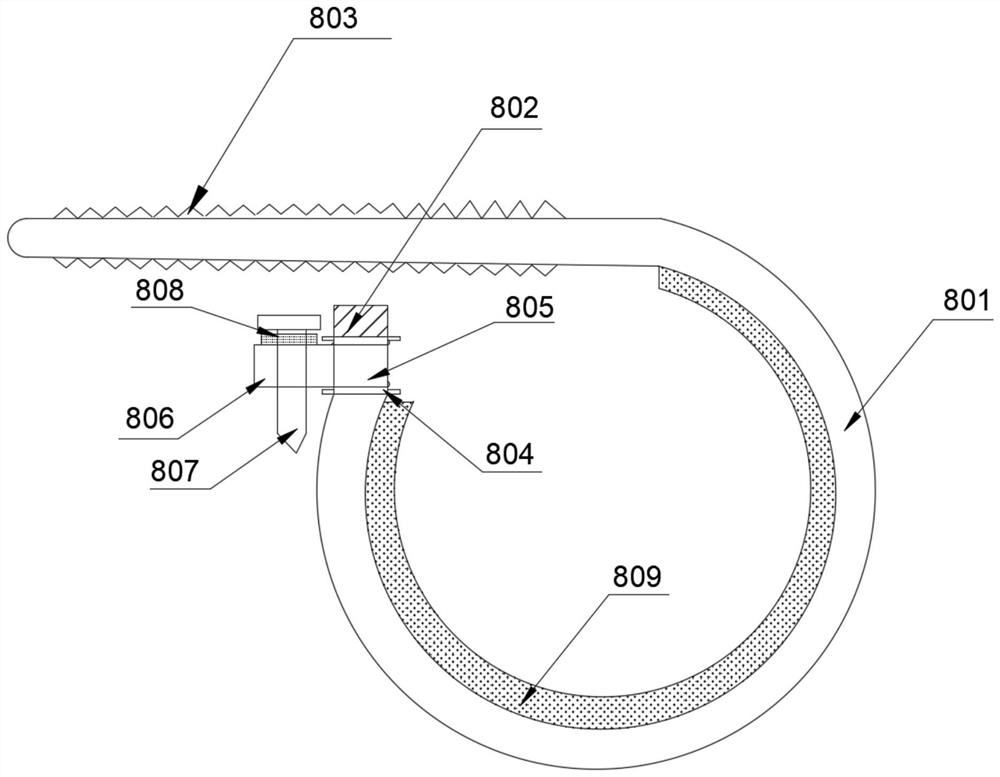 Anti-aging and flame-retardant automobile wire harness positioning device