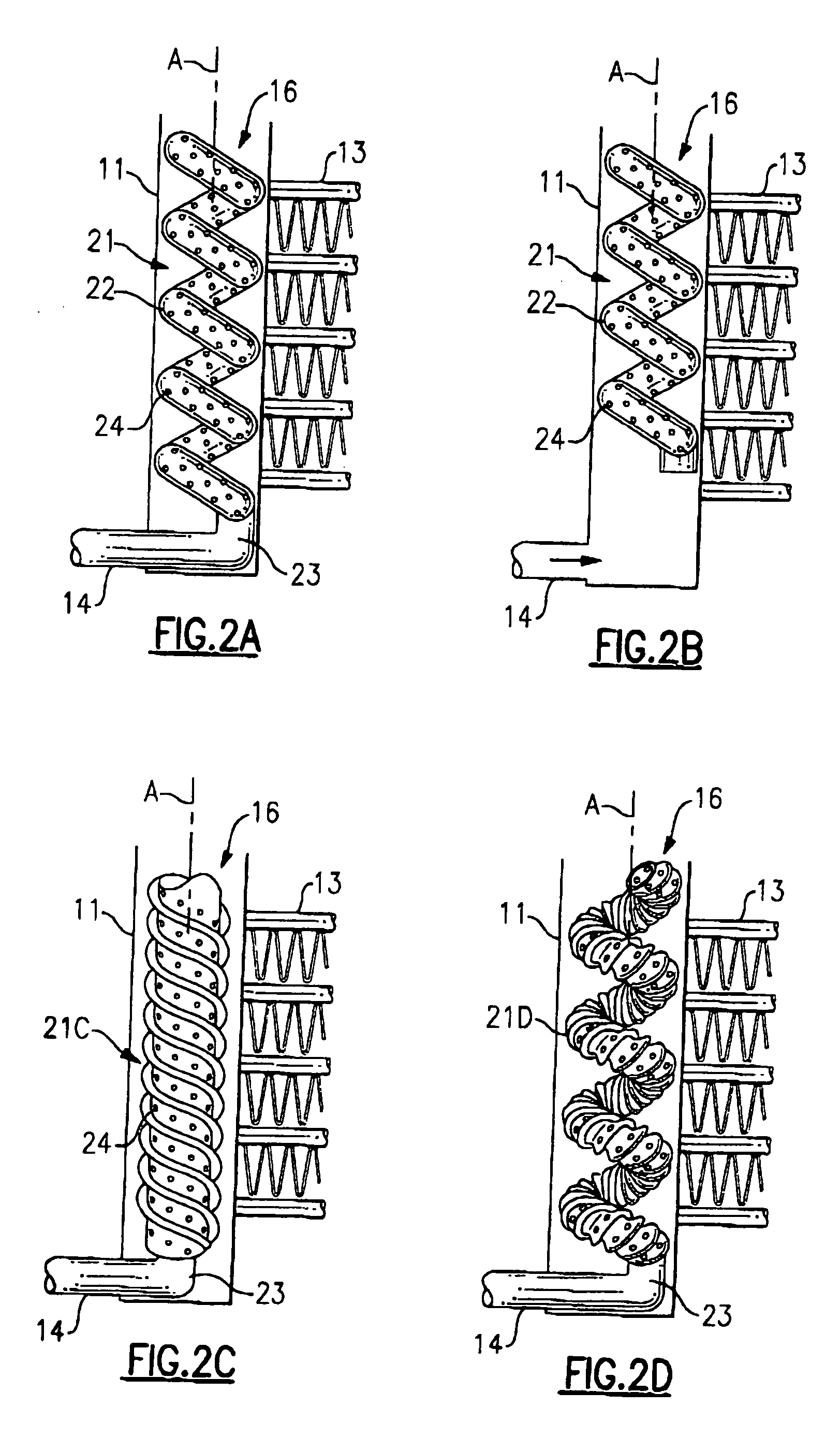 Parallel flow evaporator with spiral inlet manifold