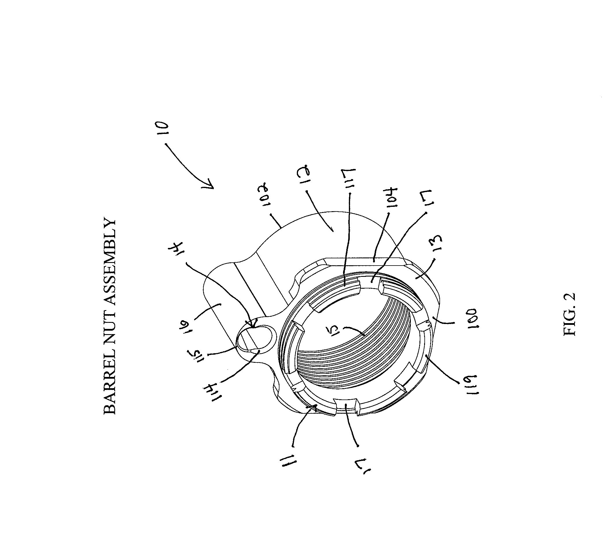 Barrel nut assembly and method to attach a barrel to a firearm using such assembly