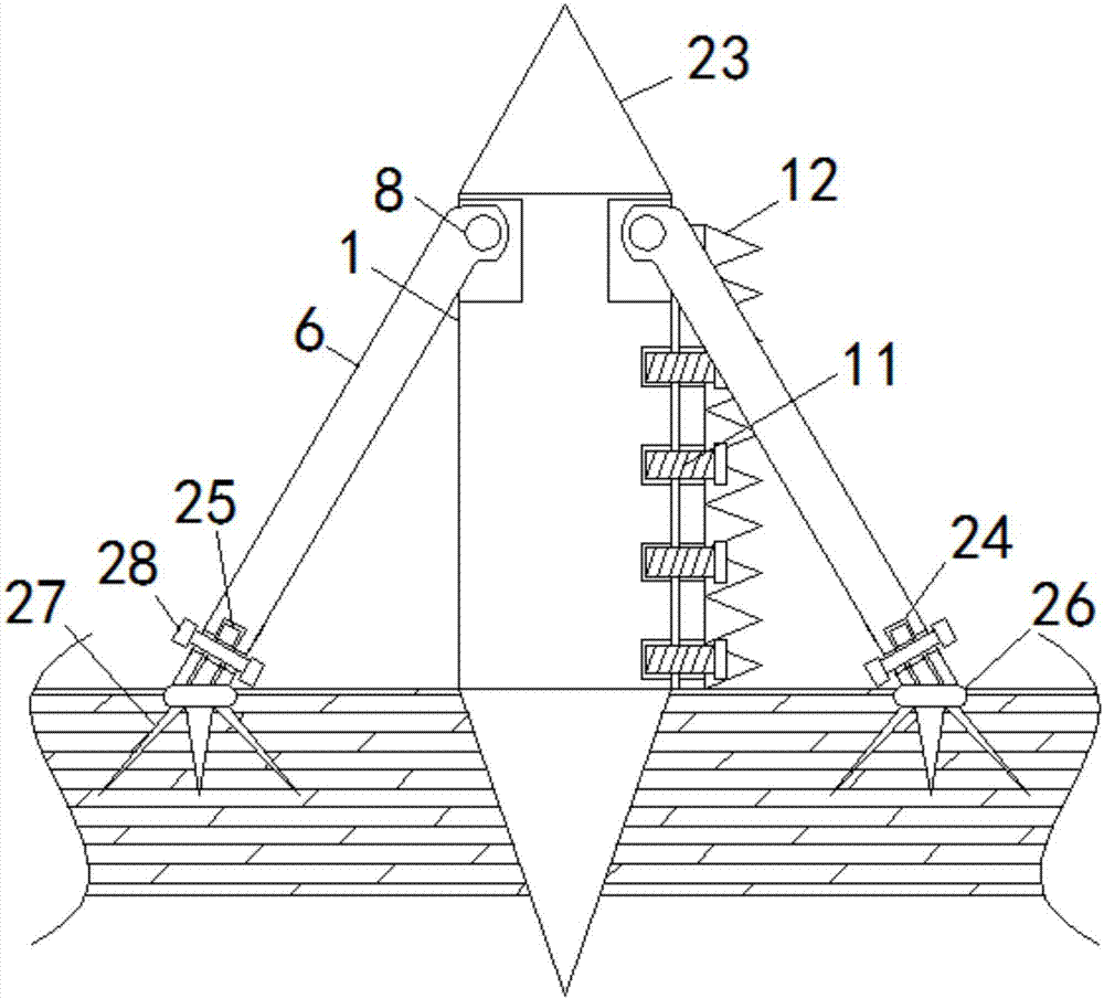 Falling-prevention protection structure for grassland livestock breeding