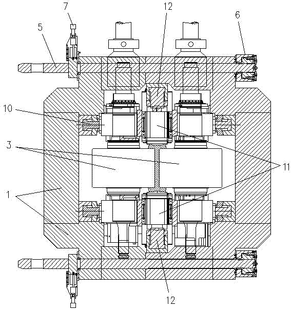Rolling mill capable of being used in vertical and horizontal rolling manners