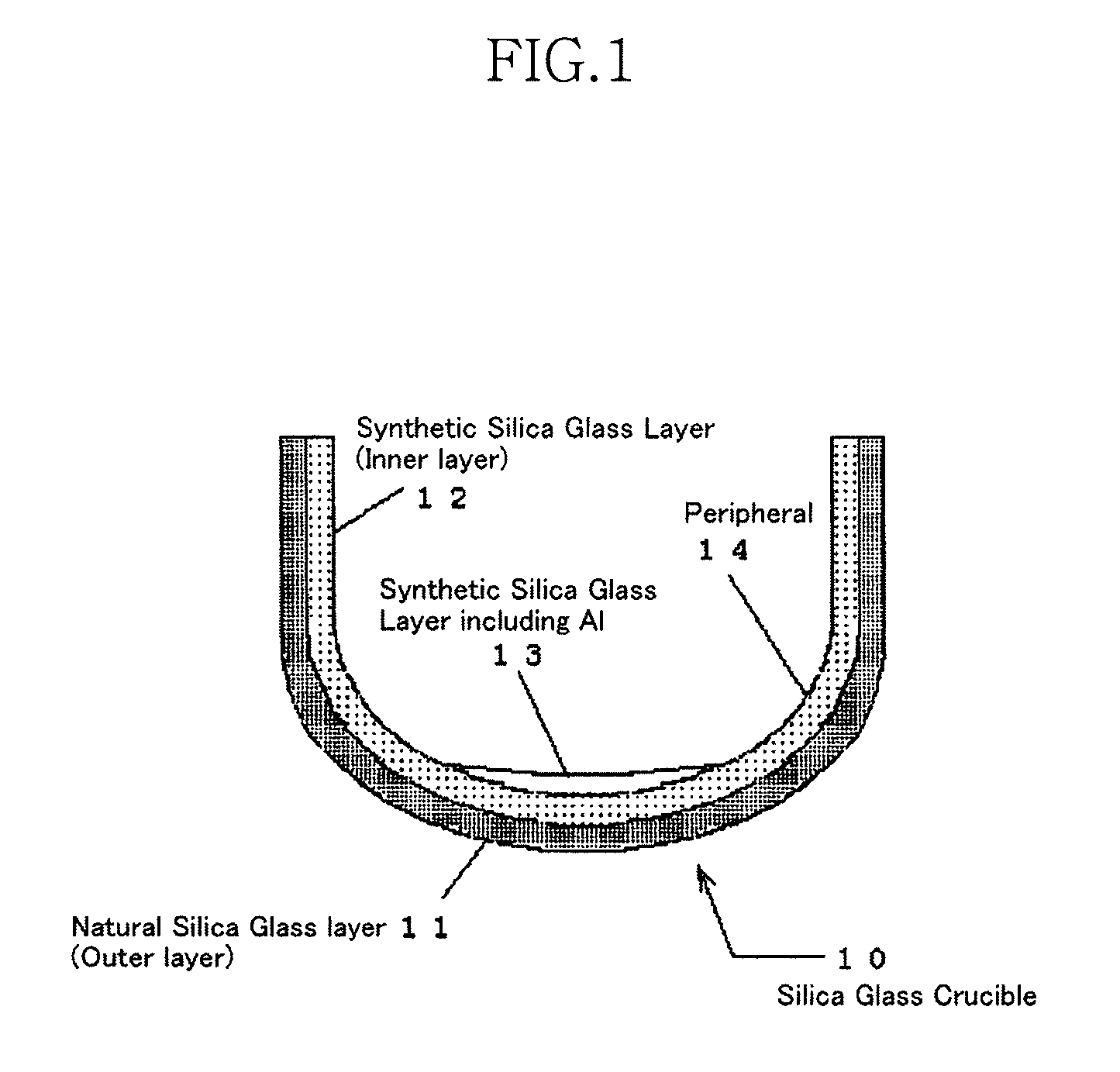 Silica glass crucible