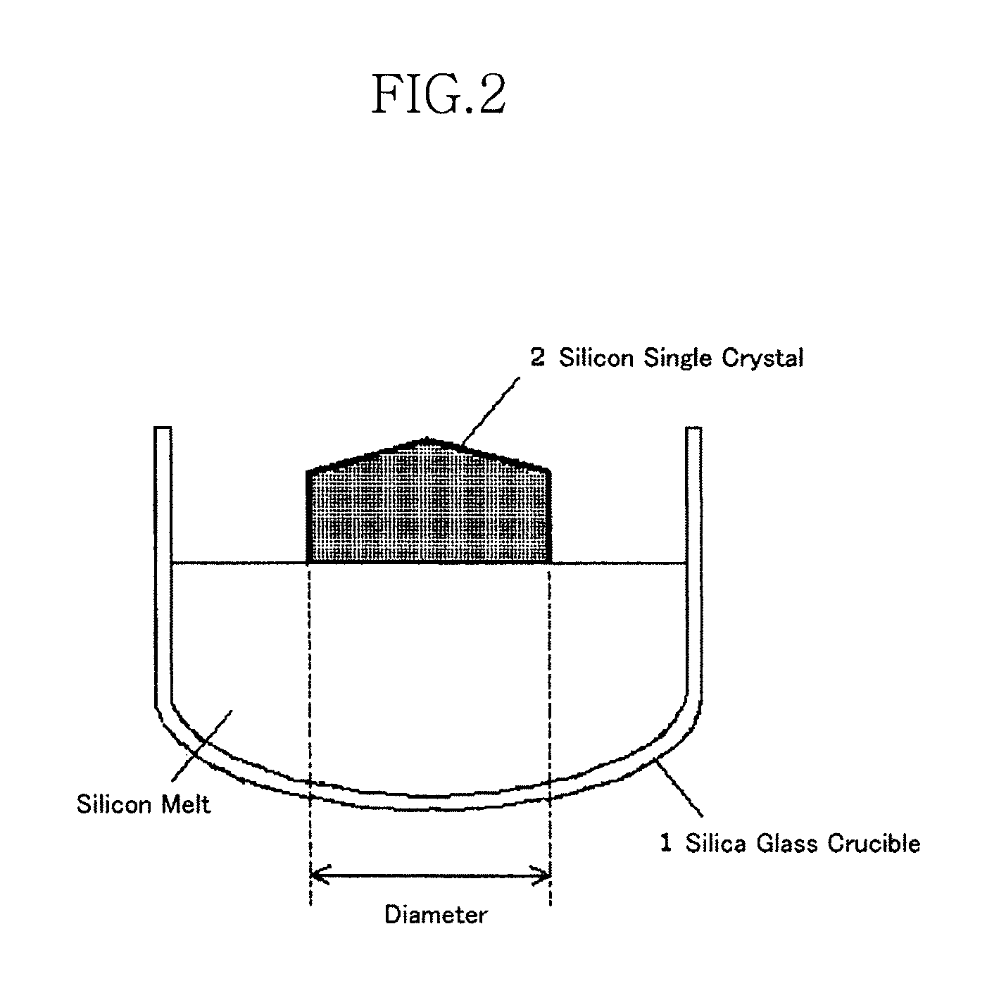 Silica glass crucible